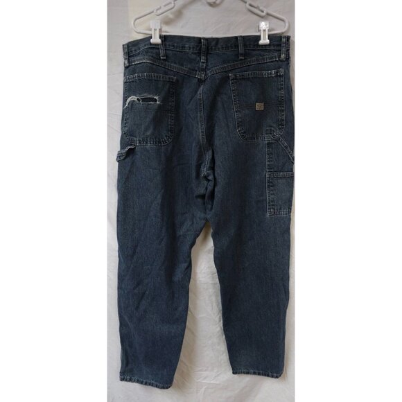 Wrangler 38x32 Relaxed Fit Baggy Medium Wash Straight Carpenter Jeans 94LSWQW - Picture 6 of 14
